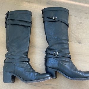 Frye Jane strappy leather boots -sz 8.5